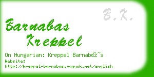 barnabas kreppel business card